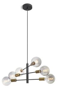 ARTEMIA 6 závěsná černá česaná mosaz 230V E27 6x15W - RED - DESIGN RENDL