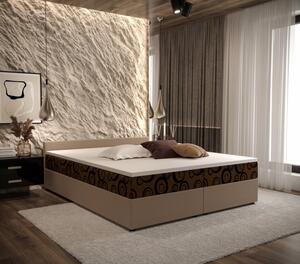 Čalouněná manželská postel JURAJ - 140x200, béžová