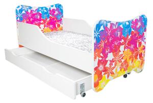 TopBeds postel s úložným prostorem 140x70 - Květiny