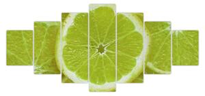 Obraz - citróny na řezu (210x100 cm)