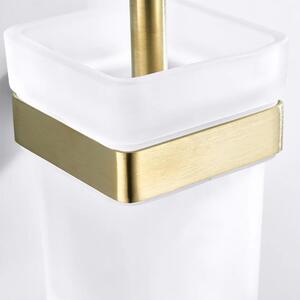 Tutumi Rea Erlo 05, nástěnný WC kartáč 332918A, zlatý matný, REA-06911