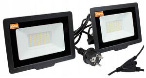 LED reflektor 2x 100W pro stativy 6000k 14000lm + 1,5m kabel