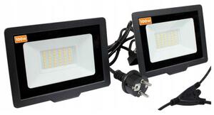 LED reflektor 2x 100W pro stativy 6000k 14000lm + 1,5m kabel