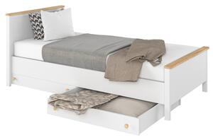 Nábytek do studentského pokoje s postelí 90x200 MABARUMA - bílý / dub nash