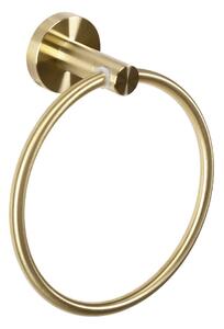 Rea Mist 05, kulatý prstenový věšák na ručník 332915B, zlatá matná, REA-06905