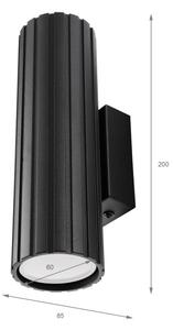 Brilagi - Nástěnné svítidlo CRISPINA 2xGU10/10W/230V 20 cm černá