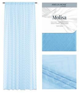 AmeliaHome Dekorační záclona Molisa, s tunýlkem, světle modrá, 140x250