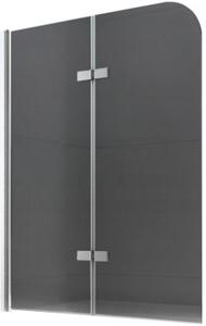 MEXEN - Felix zástěna vanová, 2-křídlo, 80 x 140 cm - grafitová šedá - chrom - 890-080-002-01-40