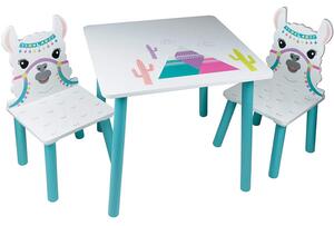 Prckůvsvět dětský stůl s židlemi Alpaka