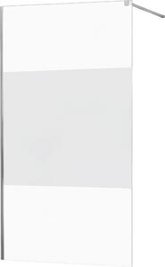 MEXEN - Kioto zástěna sprchová 80 x 200 cm, transparentní/mléčná 8 mm - chrom - 800-080-101-01-35