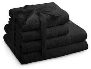 Set 100% bavlna AMARIS 2x ručník 50x100 cm a 2x osuška 70x140 cm, černá, 450 gr, Mybesthome