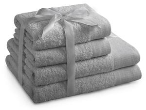 Set 100% bavlna AMARIS 2x ručník 50x100 cm a 2x osuška 70x140 cm, stříbrná, 450 gr, Mybesthome