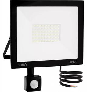 Pronett Halogenový LED reflektor, IP66, studená bílá, 100W s pohybovým senzorem