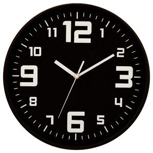 Nástěnné hodiny 5five Černý Polypropylen (Ø 30 cm)