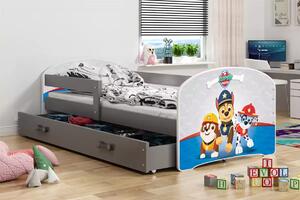 Dětská postel Luki patrola 160x80 s úložným prostorem (3 barevné provedení)