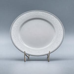OPAL svatební šedá, Talíř dezertní NINA 19 cm, krajka, Thun