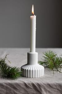 Keramický svícen Samset Stripes White Storefactory Scandinavia