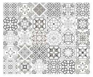 Sada 30 nástěnných samolepek Ambiance Cement Tiles Shade of Gray Bari, 10 x 10 cm