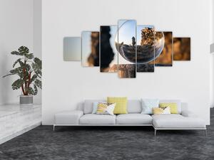 Obraz lupy a krajiny (210x100 cm)