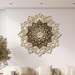 Dřevo života | 3 vrstvá mandala na zeď Inspirativní energie | Rozměry (cm): 40x40 | Barva: černá-bílá