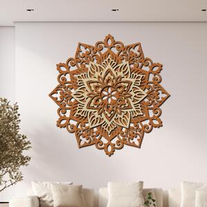 Dřevo života | 3 vrstvá mandala na zeď Inspirativní energie | Rozměry (cm): 60x60 | Barva: třešeň-javor