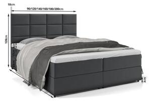 Kontinentální postel GIRA - 200x200, černá