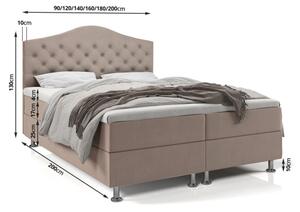 Elegantní postel LADY - 180x200, béžová