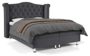 Čalouněná manželská postel ELSA - 200x200, hnědá