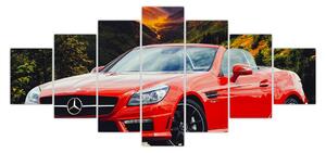 Obraz - červený Mercedes (210x100 cm)