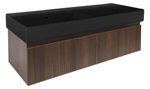 Koupelnová skříňka s umyvadlem SAT Evolution 118x30x44,8 cm ořech mat SATEVO120NAU2B