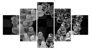 Obraz - černobílé šachy (125x70 cm)