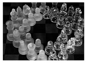 Obraz - černobílé šachy (70x50 cm)