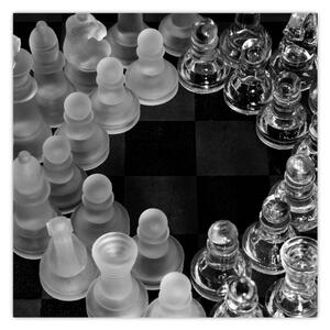 Obraz - černobílé šachy (30x30 cm)