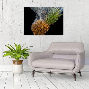 Obraz ananasu ve vodě (70x50 cm)