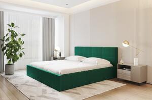 Čalouněná manželská postel FRIDA - 180x200, zelená