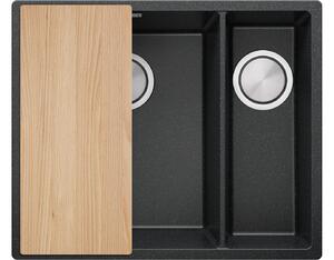 Kuchyňský granitový 1,5-komorový dřez bez odkapávače Londýn 60 Duo Slim