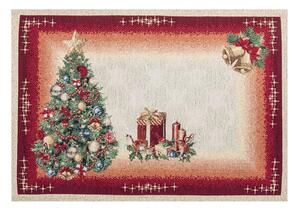 Dům Vánoc Gobelínové vánoční prostírání s motivem Stromečky a dárky 35x45 cm