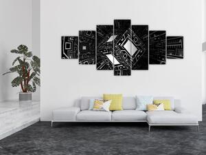Obraz abstraktní krychle (210x100 cm)