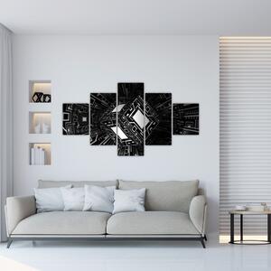 Obraz abstraktní krychle (125x70 cm)