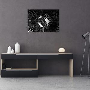Obraz abstraktní krychle (70x50 cm)