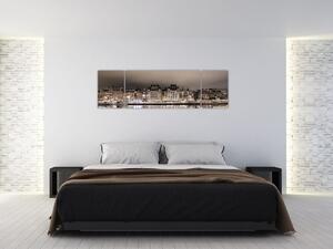 Obraz města v šeru (170x50 cm)