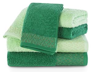 FLHF Ručník Andrea zeleno mátově zelená, set 30x50 50x90 70x140 cm