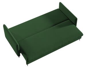 Trojmístná pohovka na každodenní spaní SKORPA - zelená