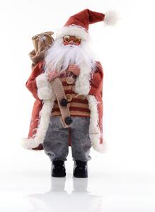 FLHF Vánoční dekorační postavička - Santa Claus, červená 43cm