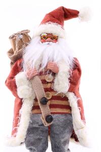 FLHF Vánoční dekorační postavička - Santa Claus, červená 63cm
