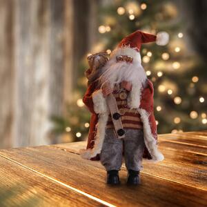 DecoKing Vánoční dekorační postavička - Santa Claus, červená 43cm