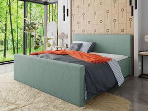Americká manželská postel s vysokým čelem 160x200 RANON 3 - tyrkysová + topper ZDARMA