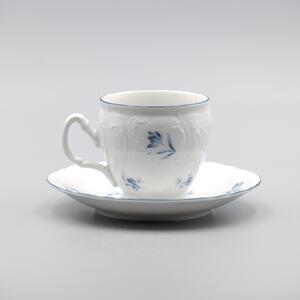 BERNADOTTE modrá kvítka, Šálek s podšálkem espresso 90 ml, Thun