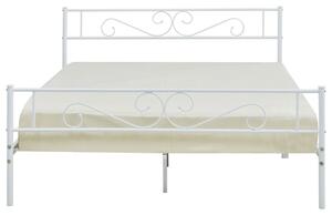Manželská kovová postel 160x200 KARBY 1 - bílá