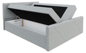 Americká postel s úložným prostorem 180x200 RANON 4 - šedá + topper ZDARMA